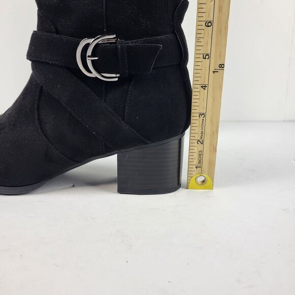 Anne Klein AKMAIA Knee High Faux suede Regular Calf Boots Black Size 11 - Picture 5 of 16